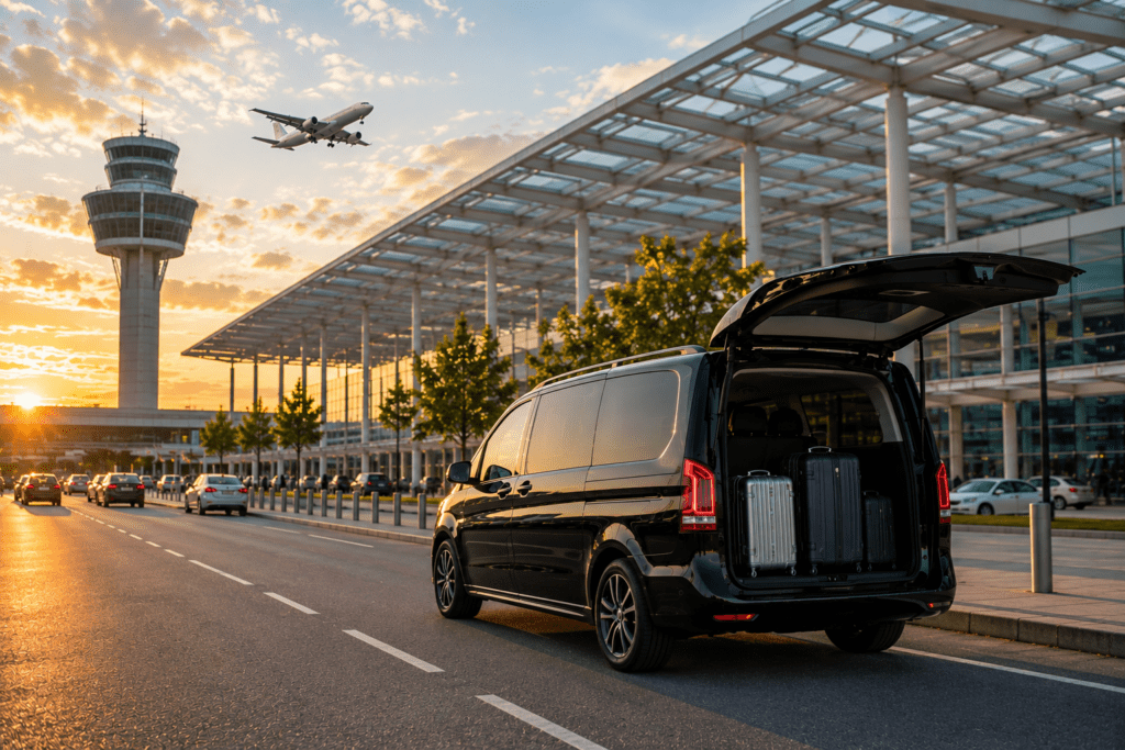 Flughafentransfer München ab Rostock mit Hanse Taxi Plus