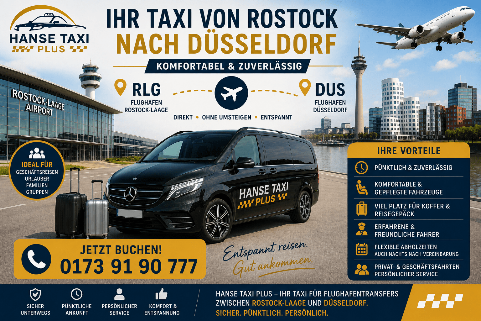 Flughafentransfer Rostock Düsseldorf