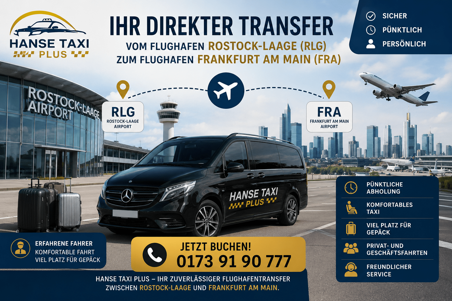 Flughafentransfer Rostock Frankfurt