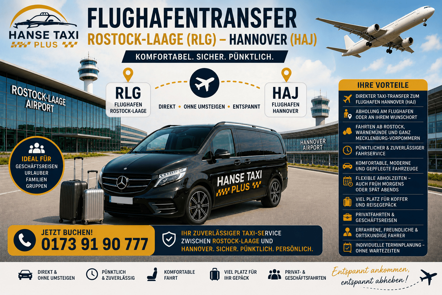 Flughafentransfer Rostock Hannover
