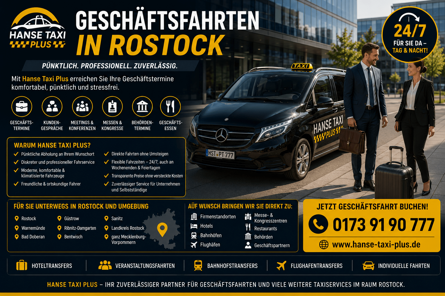 Geschäftsfahrten und Termine in Rostock