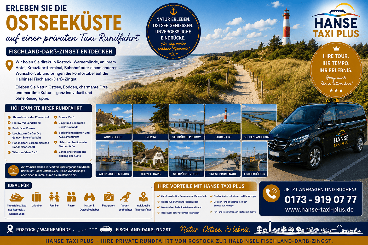 Rundfahrt Halbinsel Fischland Darß Zingst