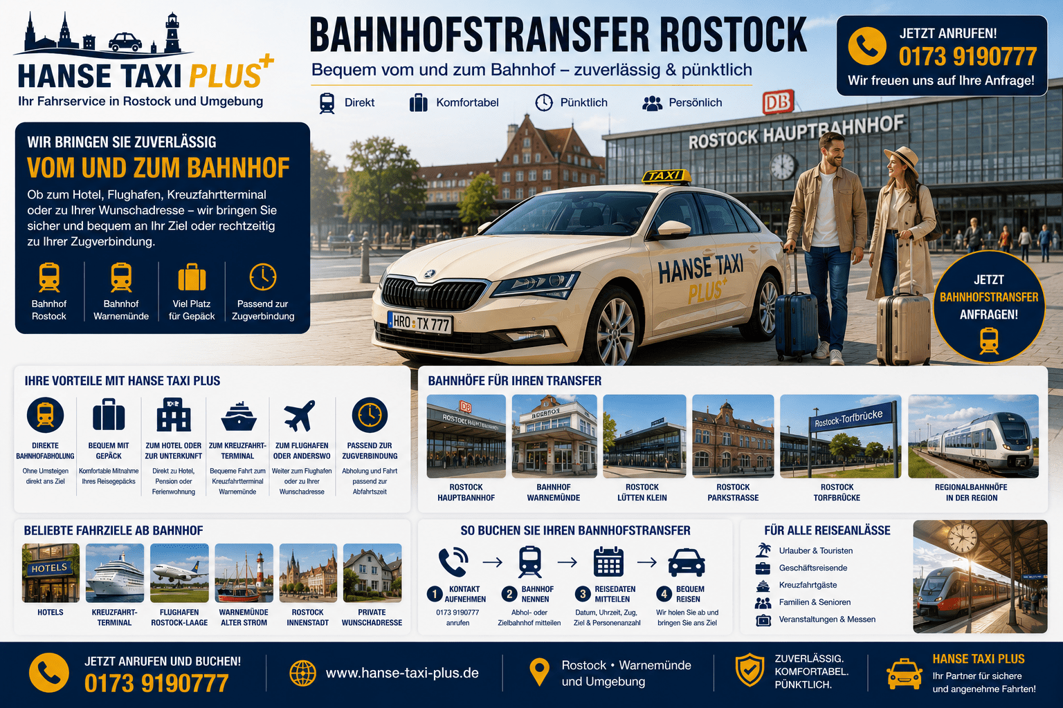 Bahnhofstransfer Rostock Hanse Taxi Plus