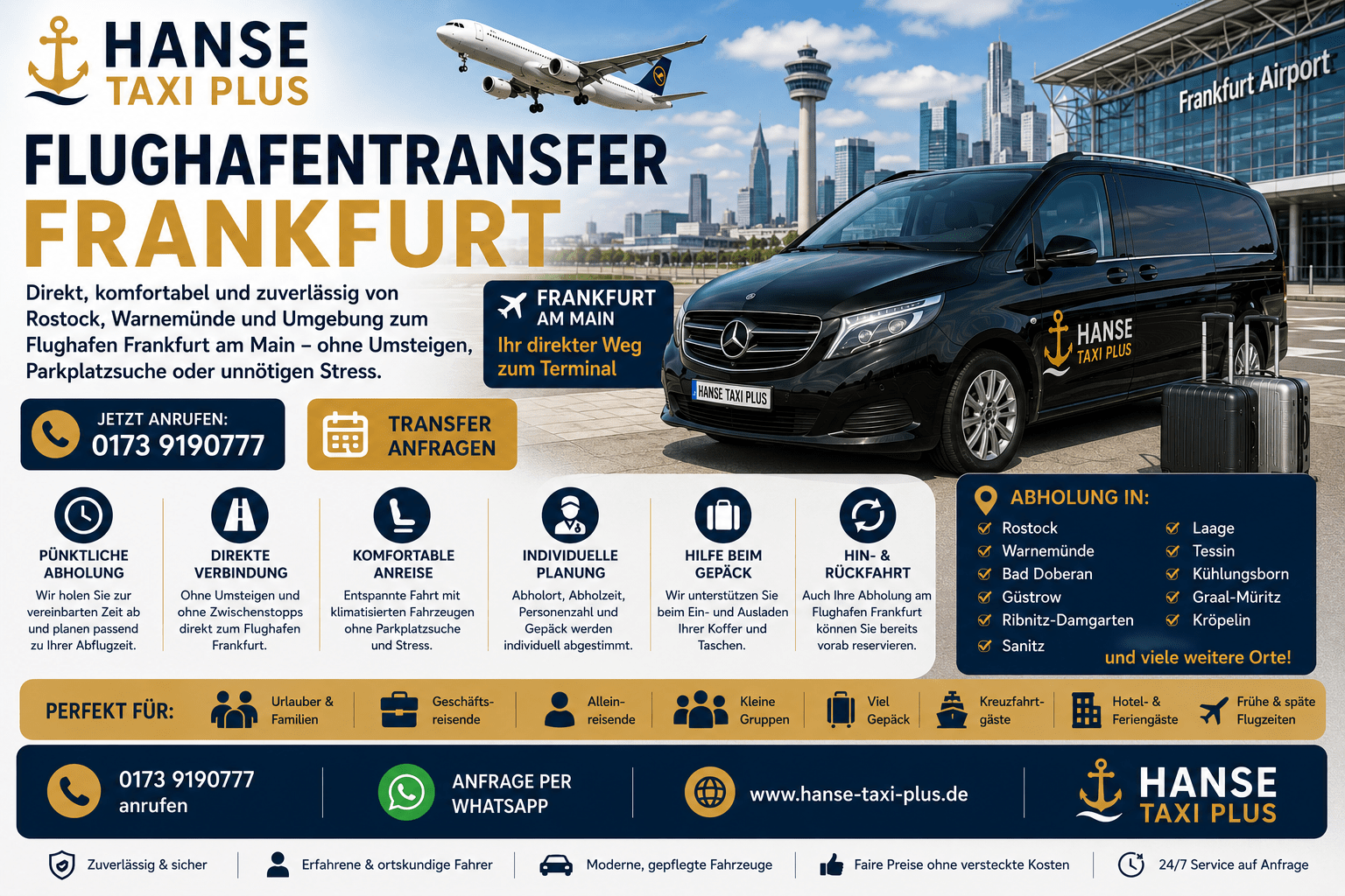 Flughafentransfer Frankfurt Hanse Taxi Plus