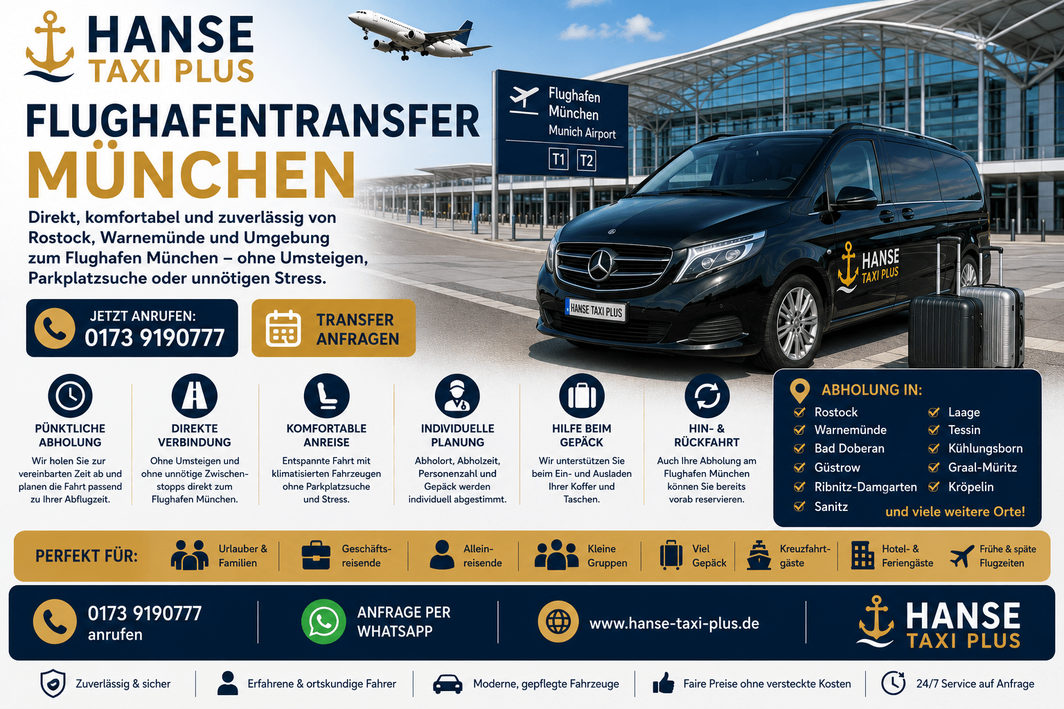 Flughafentransfer München Hanse Taxi Plus