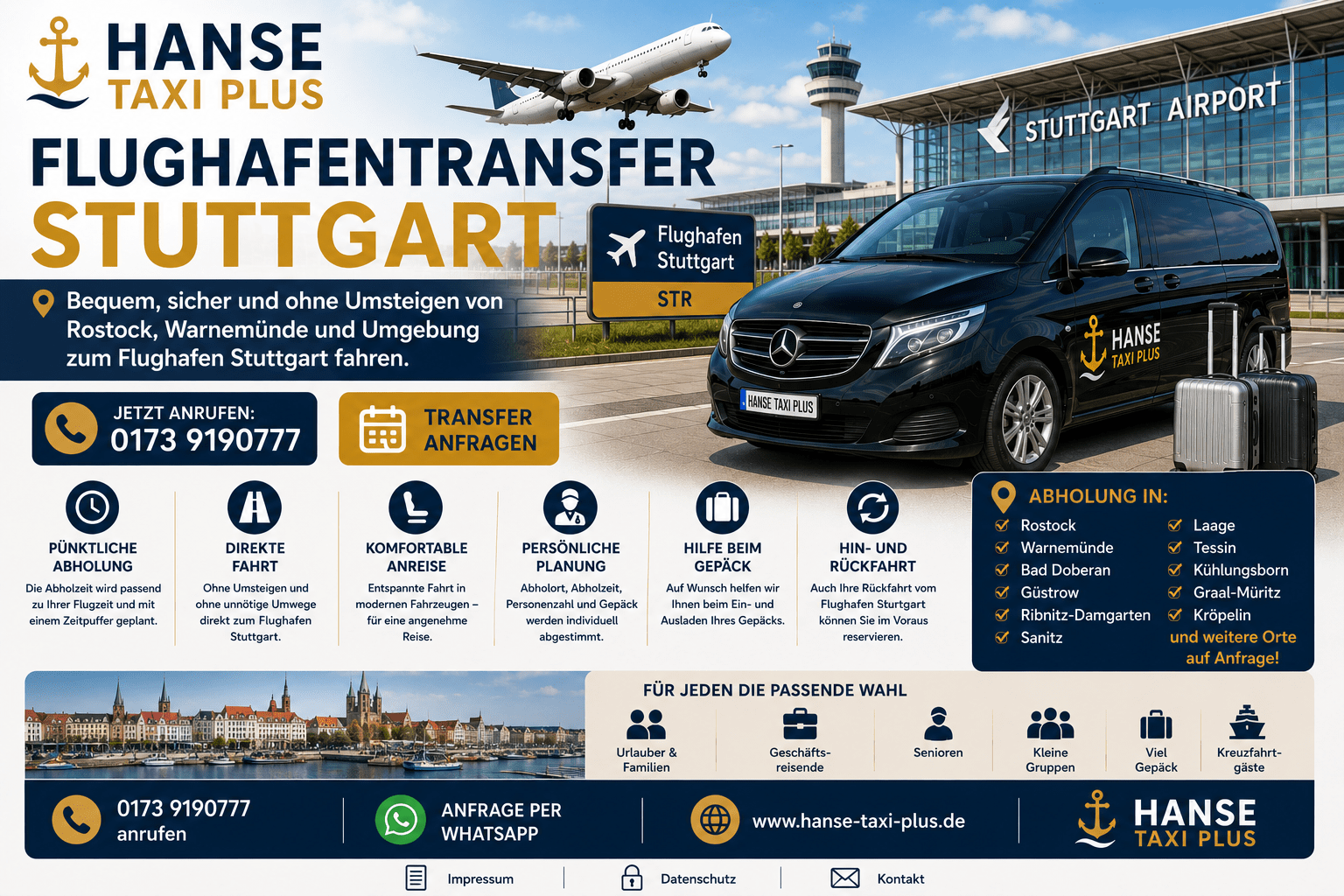 Flughafentransfer Stuttgart Hanse Taxi Plus