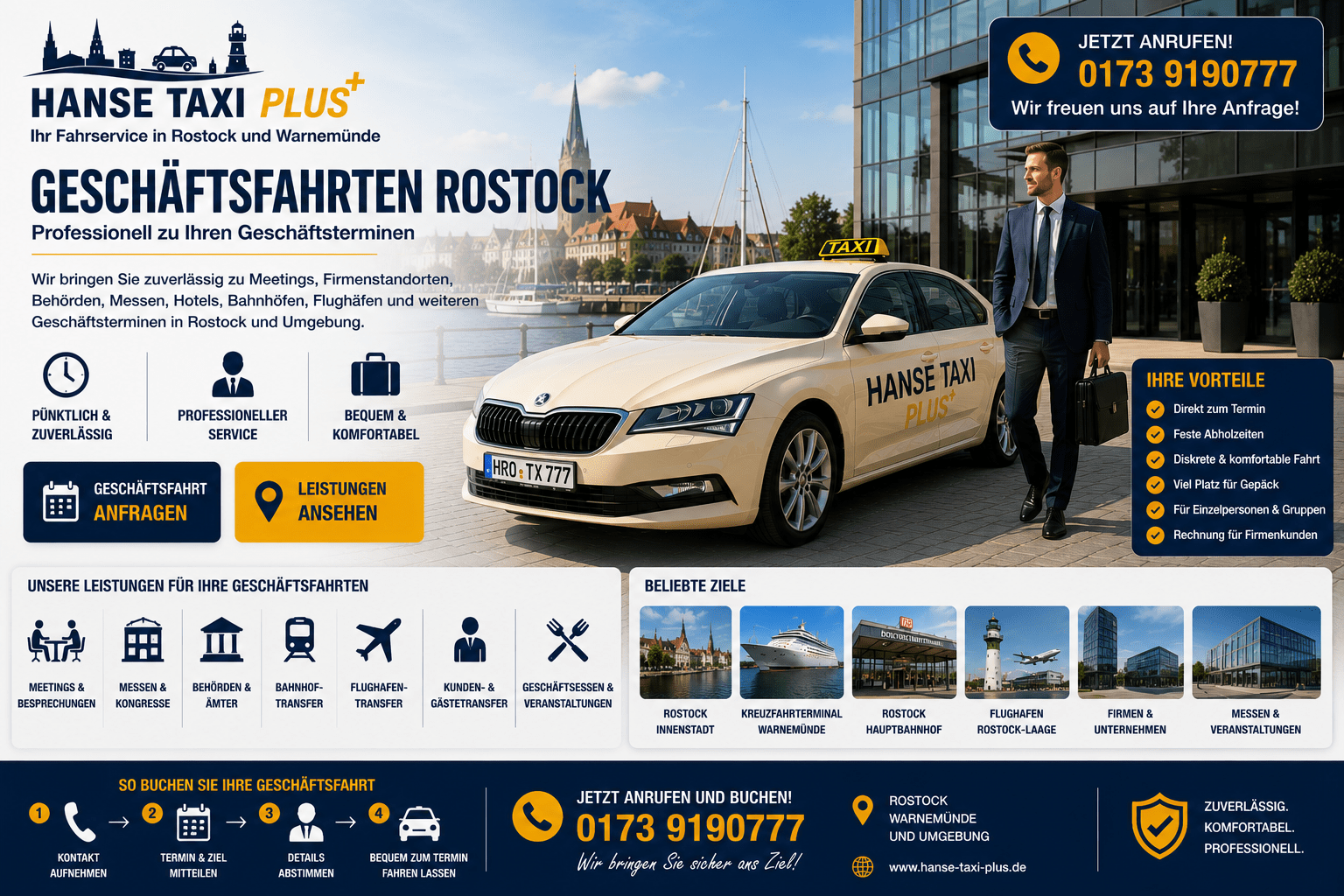 Geschäftsfahrten Rostock Hanse Taxi Plus