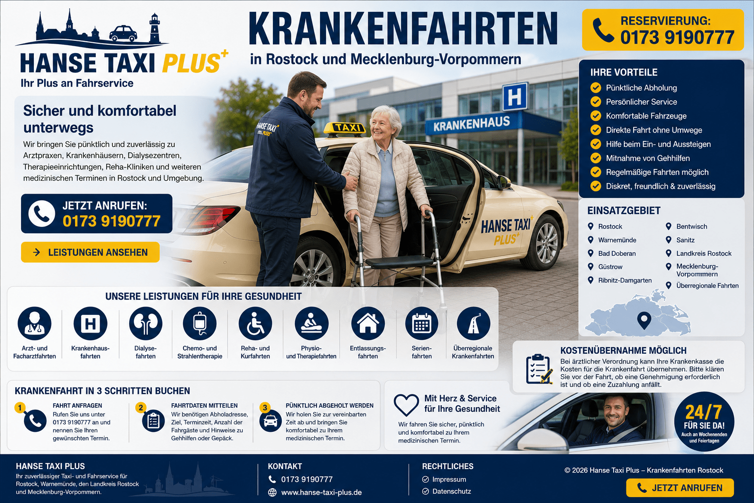 Krankenfahrten Hanse Taxi Plus