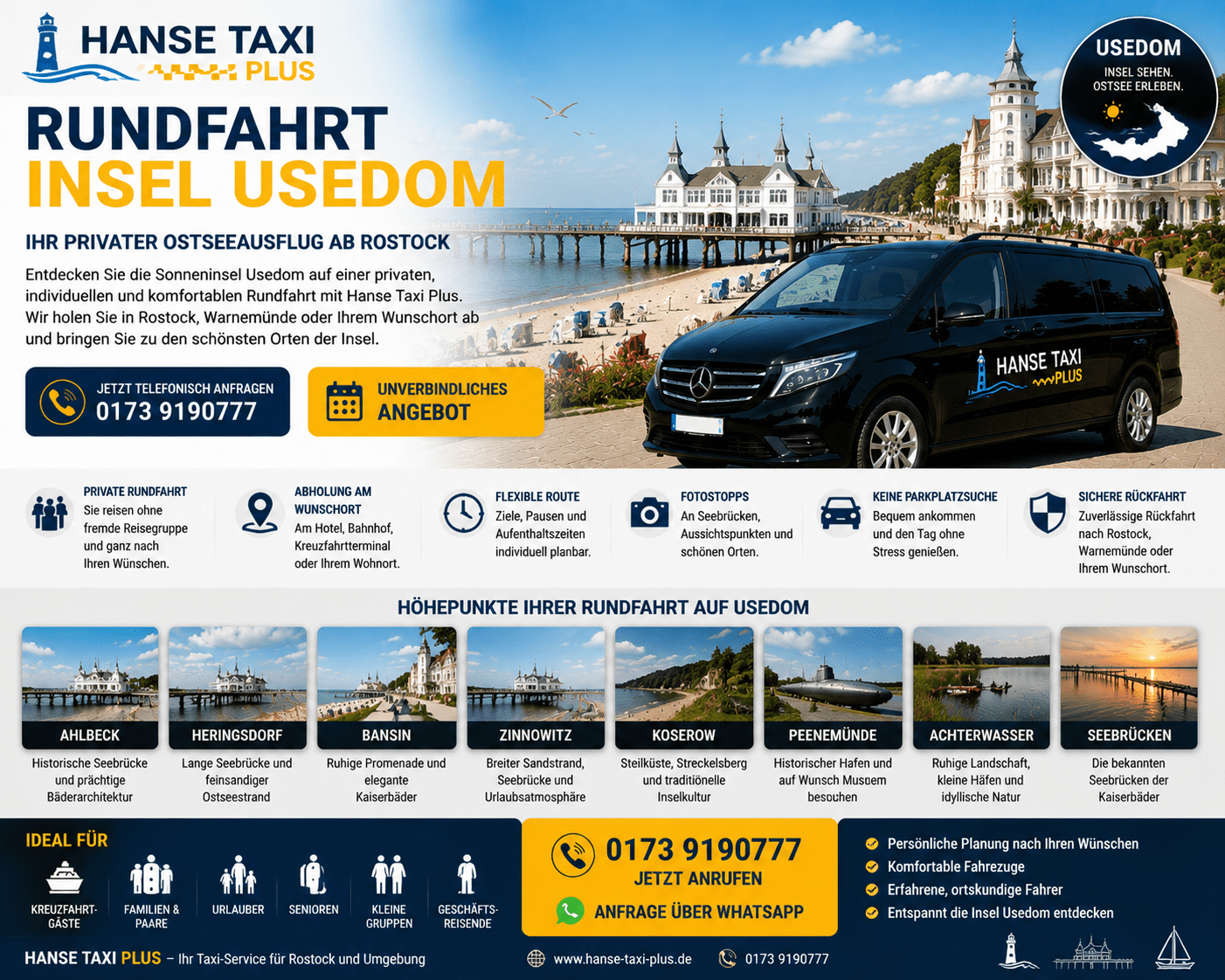 Rundfahrt Insel Usedom Hanse Taxi Plus