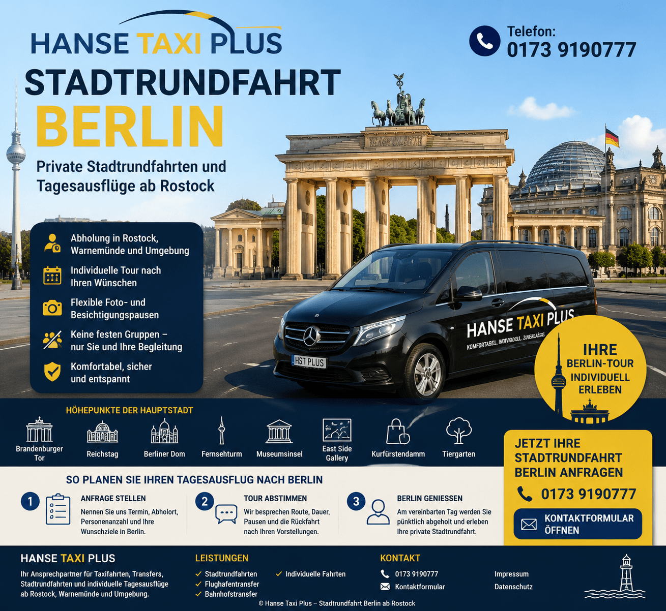 Stadtrundfahrt Berlin Hanse Taxi Plus