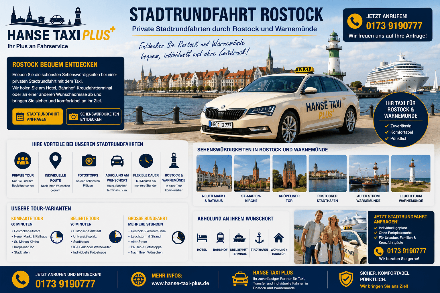 Stadtrundfahrt Rostock Hanse Taxi Plus