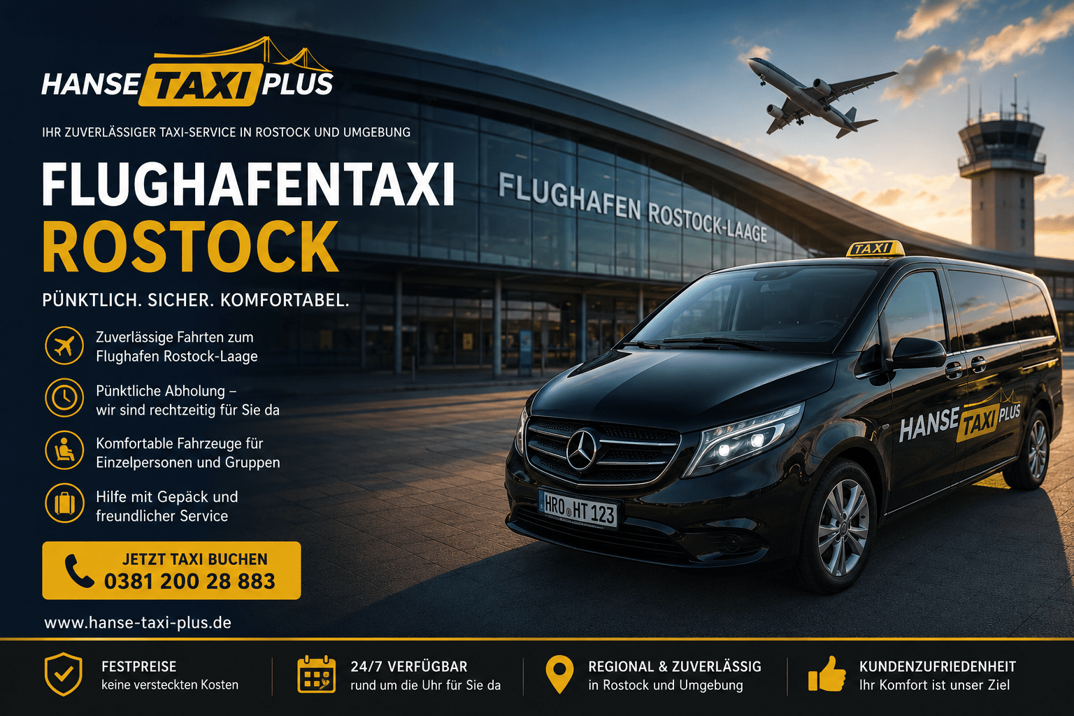 Flughafentaxi Rostock Hanse Taxi Plus