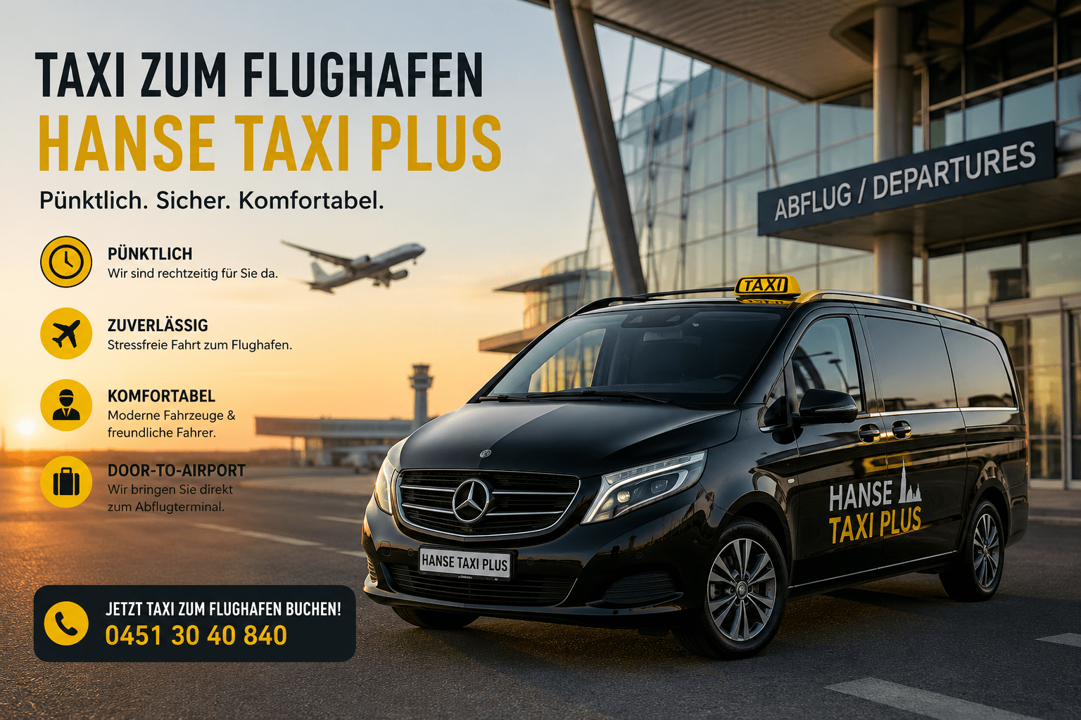 Taxi zum Flughafen Hanse Taxi Plus