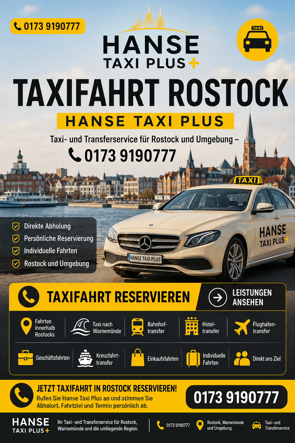 Taxifahrt Rostock Hanse Taxi Plus