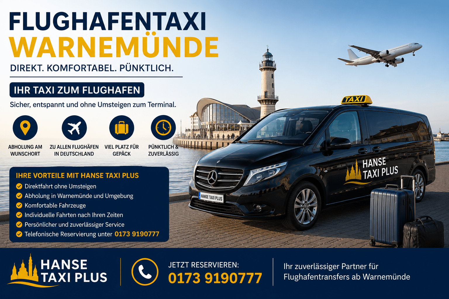 Flughafentaxi Warnemünde Hanse Taxi Plus