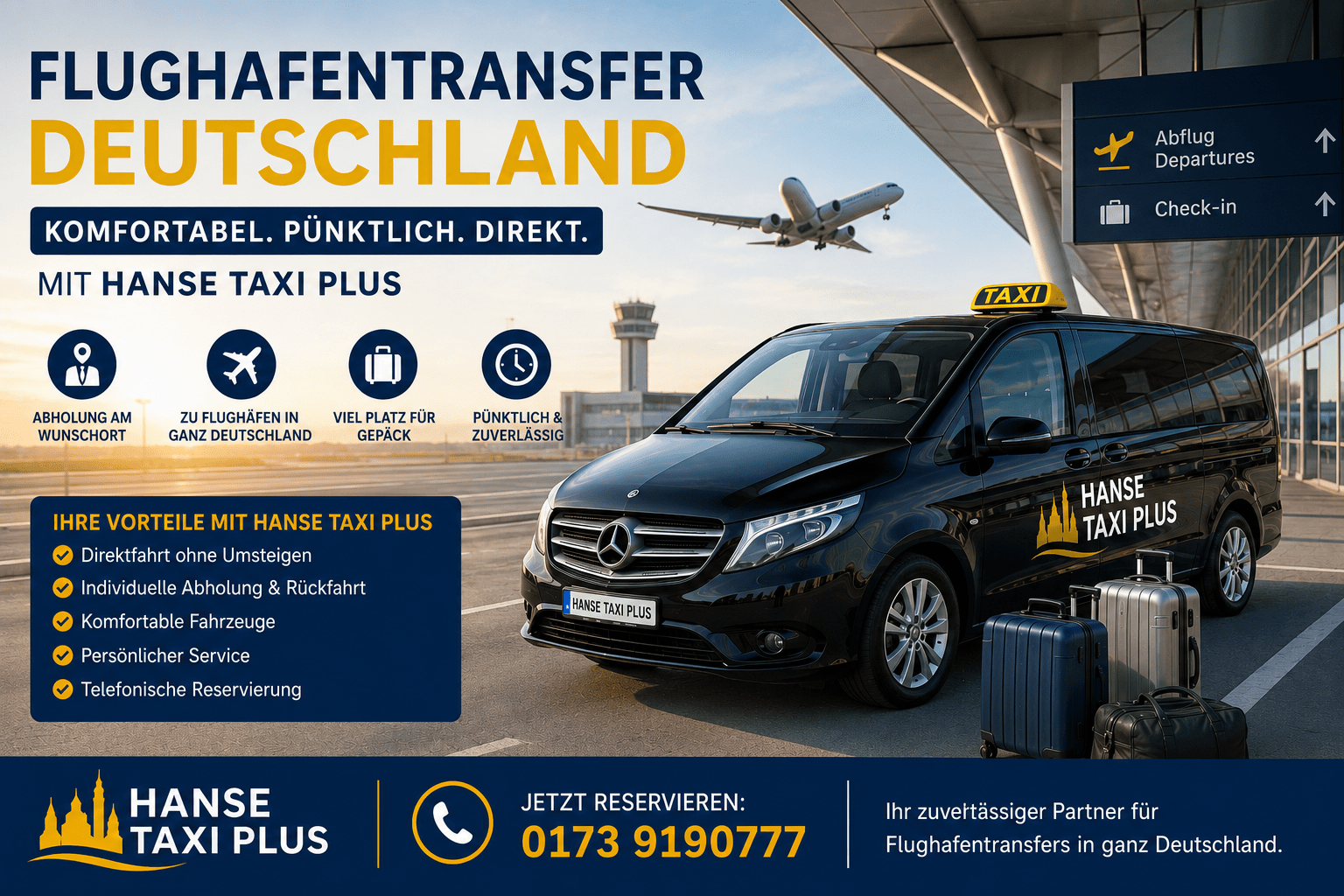 Flughafentransfer Deutschland Hanse Taxi Plus